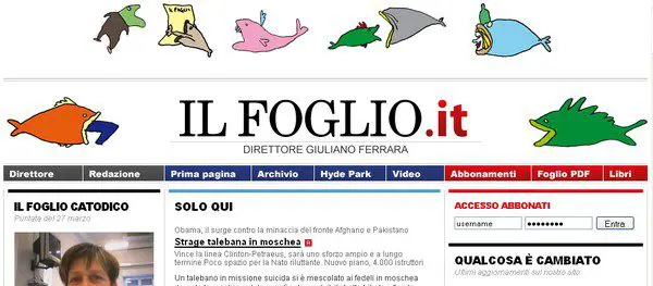 Il Foglio si rinnova su internet