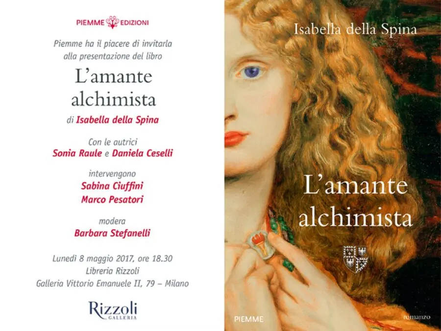 Sonia Raule presenta il nuovo libro “L’amante alchimista” lunedì 8 maggio