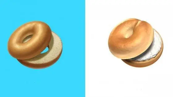 Bagel-story, Apple aggiunge il formaggio all’emoji del panino a ciambella