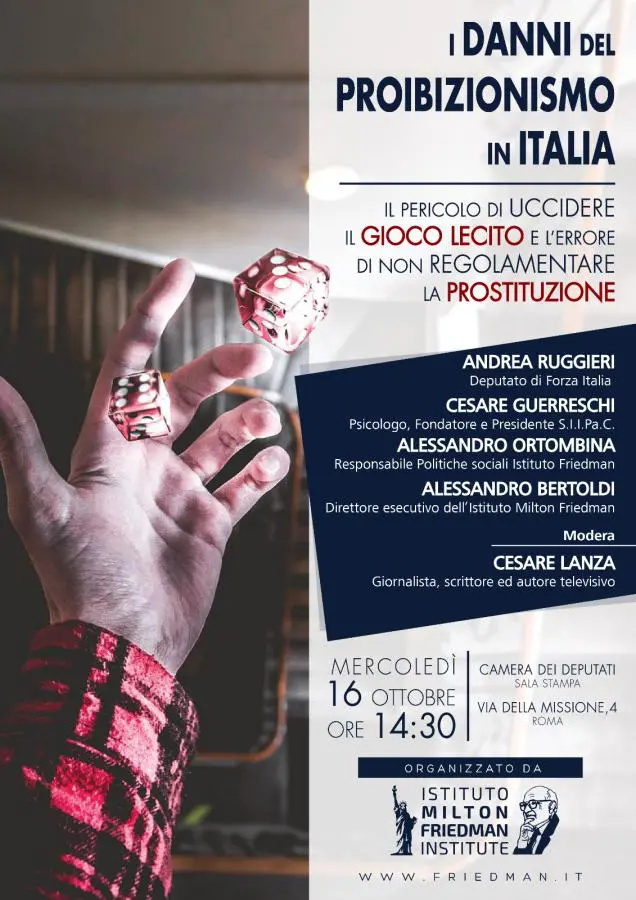 Camera dei deputati: Istituto Friedman, oggi a Roma “I danni del proibizionismo in Italia”. Cesare Lanza modera l’incontro / Guarda il  dibattito