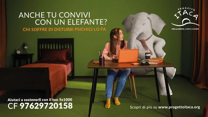 È on air la campagna ‘L’elefante nella stanza’ per il 5×1000 di Progetto Itaca firmata The Big Now/mcgarrybowen con il planning media di dentsu X.