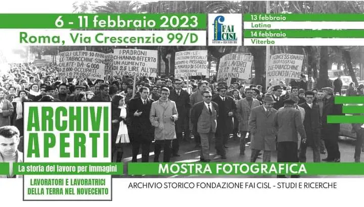 Lavoratori della terra nel Novecento: al via la mostra fotografica dell’Archivio Storico Fai-Cisl
