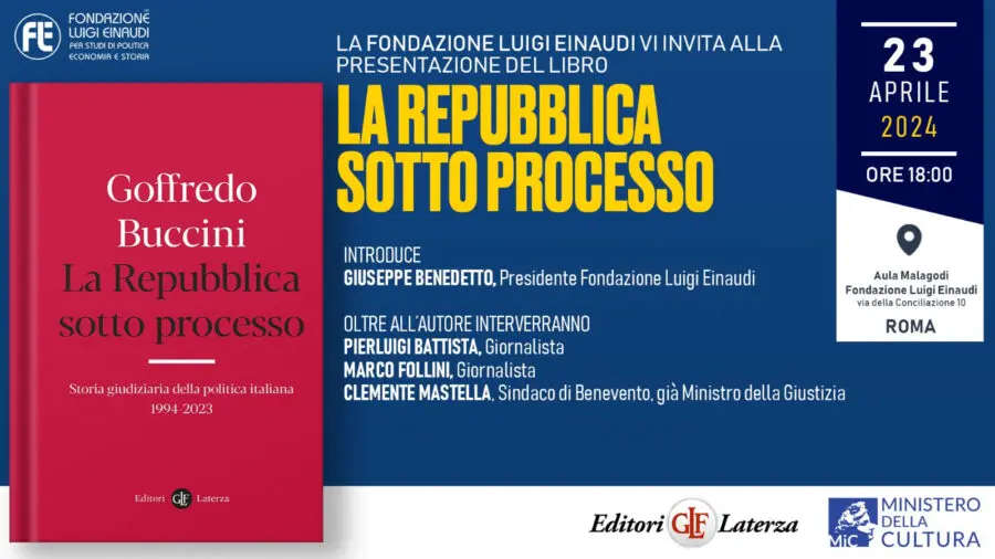 Roma, oggi verrà presentato il libro “La Repubblica sotto processo”
