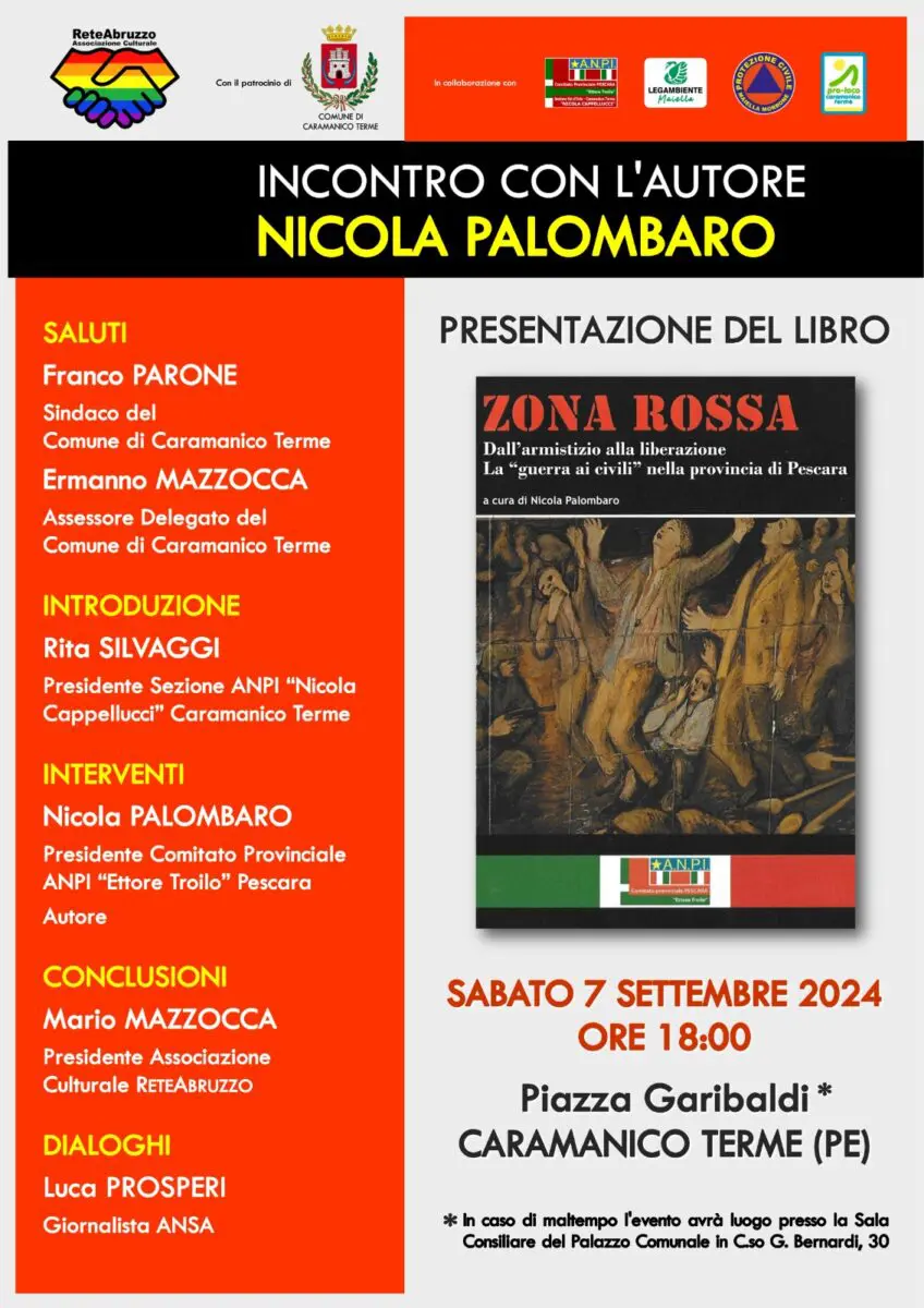 Cultura, è tempo della presentazione del libro “Zona rossa” di Nicola Palombaro