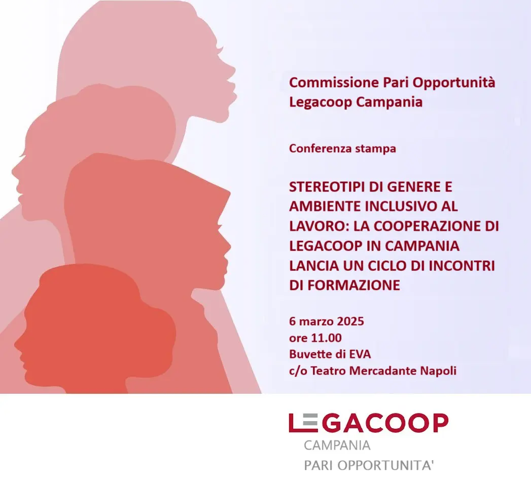Legacoop Campania in prima linea per l’8 marzo: ciclo di incontri formativi su genere e inclusività