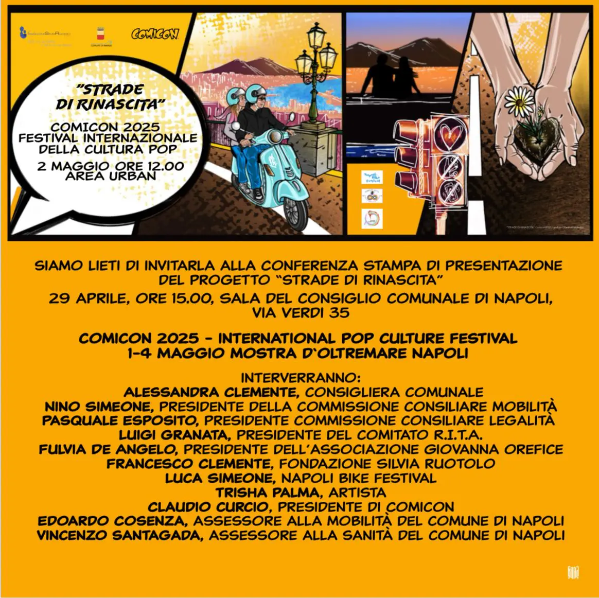 Strade di Rinascita, il progetto che porta legalità e sicurezza stradale al COMICON 2025 di Napoli