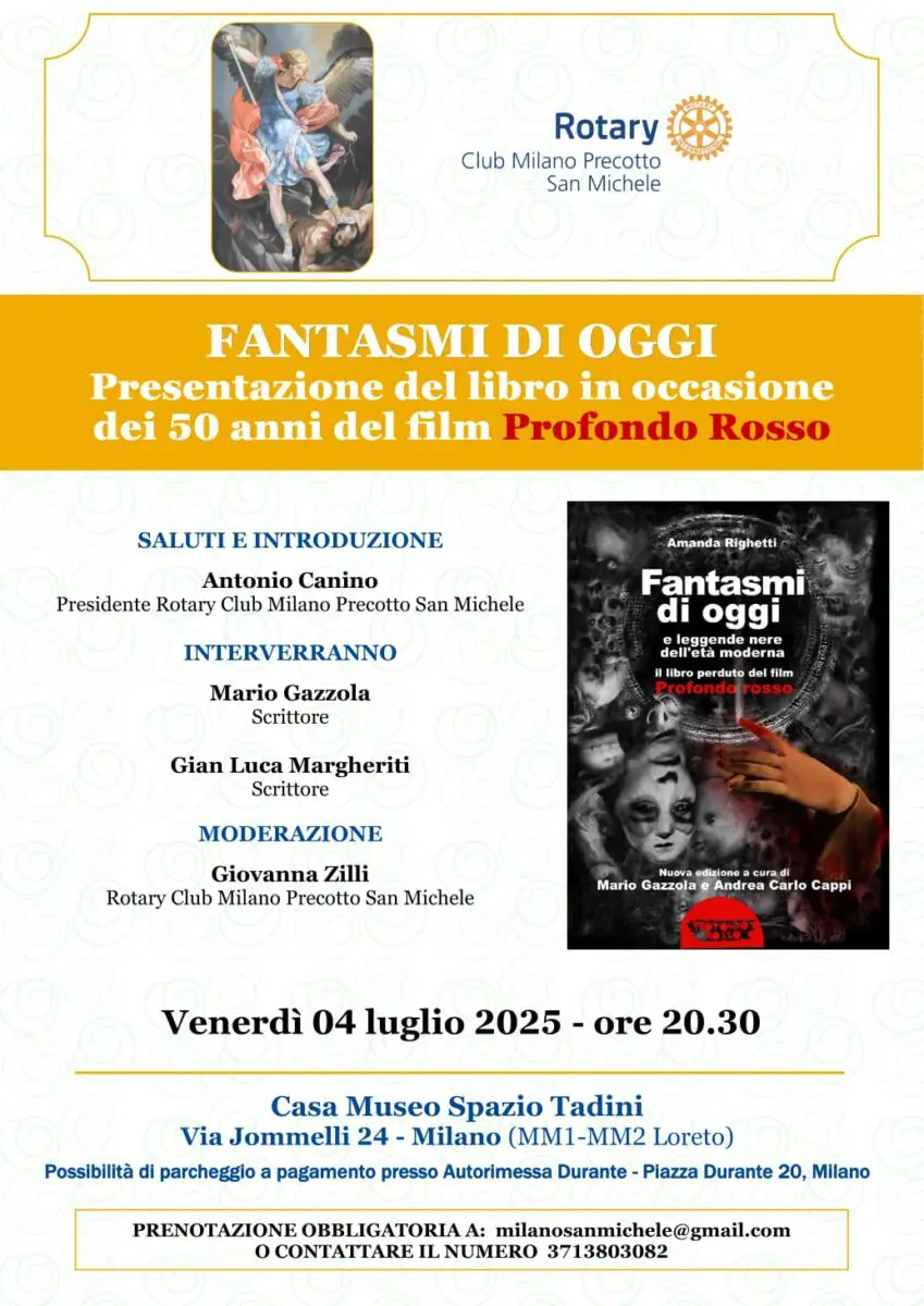 “Profondo Rosso” compie 50 anni: Milano celebra il cult con un nuovo libro da brivido