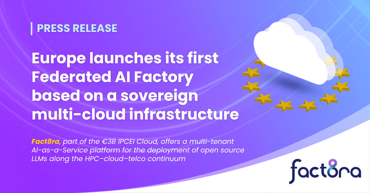 Nasce Fact8ra: l’Europa lancia la prima piattaforma AI-as-a-Service Multi-Provider per un’intelligenza artificiale sovrana