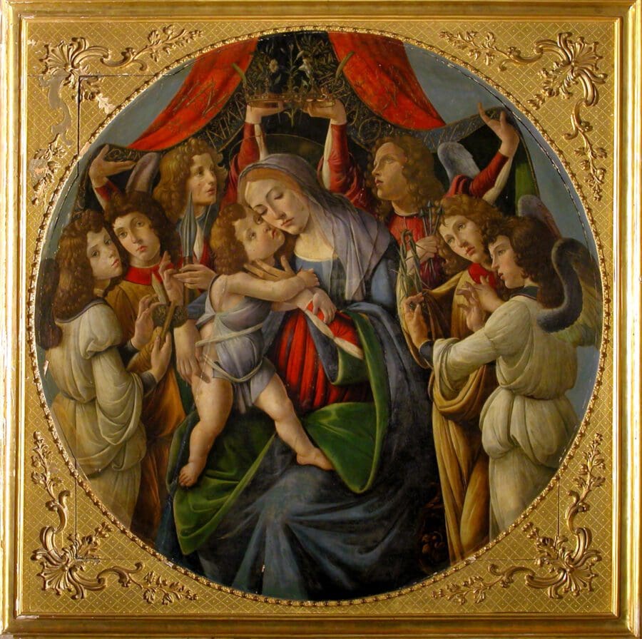 BOTTICELLI - Madonna col Bambino e sei Angeli