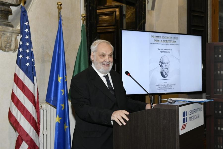 Premio Socrate Ad Agazio Loiero, Foto Di Maurizio Riccardi. Nella Foto, Cesare Lanza