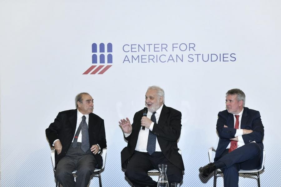 Premio Socrate Ad Agazio Loiero, Foto Di Maurizio Riccardi. Da Sinistra Agazio Loiero, Cesare Lanza E Gerardo Greco