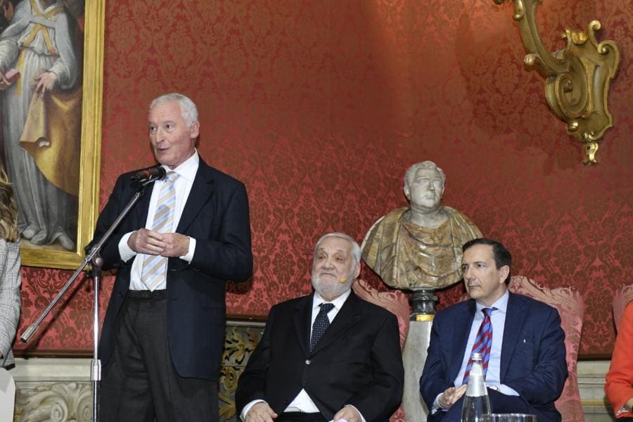 Premio Socrate 2020. Foto Di Maurizio Riccardi. Da Sinistra, Ernesto Preatoni Con Cesare Lanza E Luigi Gubitosi