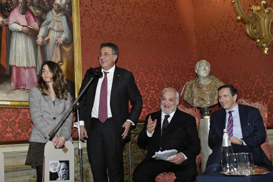 Premio Socrate 2020. Foto Di Maurizio Riccardi. Da Sinistra, Roberto Sergio Con Cesare Lanza E Luigi Gubitosi