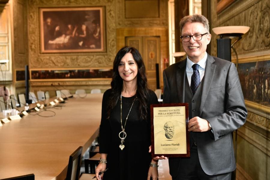 Premio Socrate A Luciano Floridi E Don Aldo Buonaiuto, Foto Di Ivan Selloni. Nella Foto, Luciano Floridi