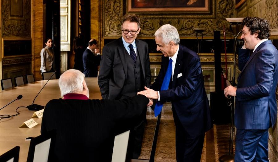 Premio Socrate A Luciano Floridi E Don Aldo Buonaiuto, Foto Di Ivan Selloni. Nella Foto, Cesare Lanza, Luciano Floridi, Nicola Barone, E Francesco Delzio