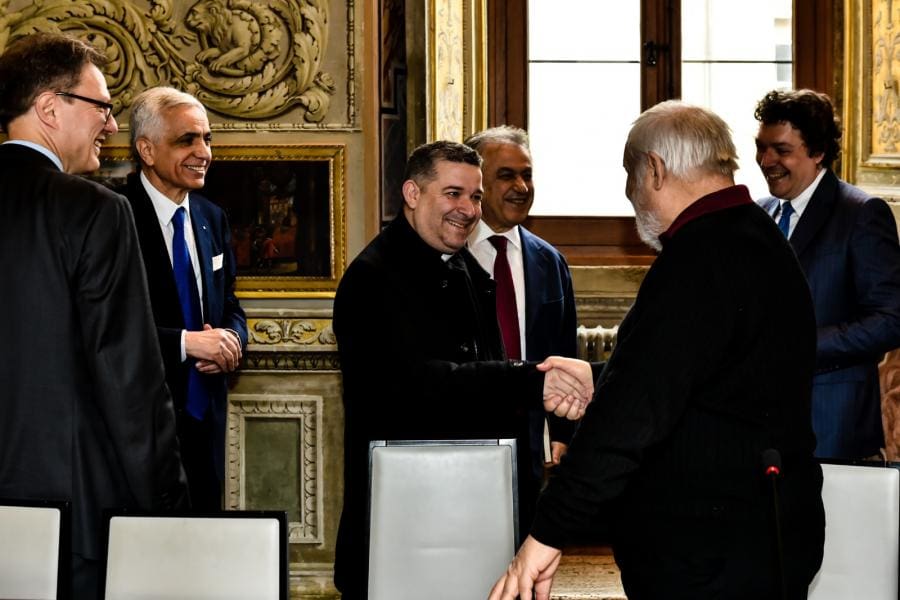 Premio Socrate A Luciano Floridi E Don Aldo Buonaiuto, Foto Di Ivan Selloni. Da Sinistra, Luciano Floridi Con Nicola Barone, Don Aldo Biancani, Franco Romeo E Francesco Delzio