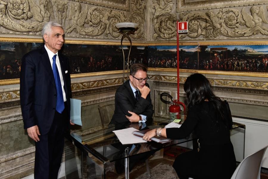 Premio Socrate A Luciano Floridi E Don Aldo Buonaiuto, Foto Di Ivan Selloni. Da Sinistra, Nicola Barone E Luciano Floridi