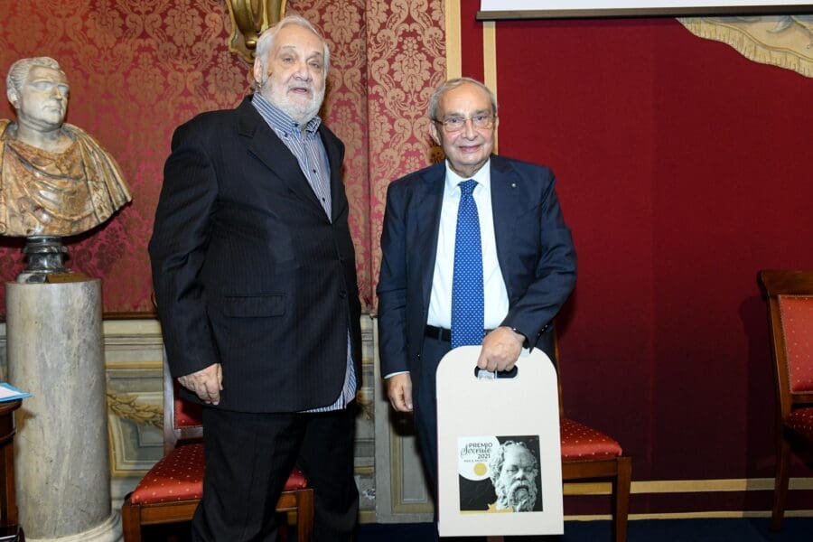 Premio Socrate 2021. Foto Di Maurizio Riccardi. Da Sinistra, Cesare Lanza E Giuseppe Bono (2)