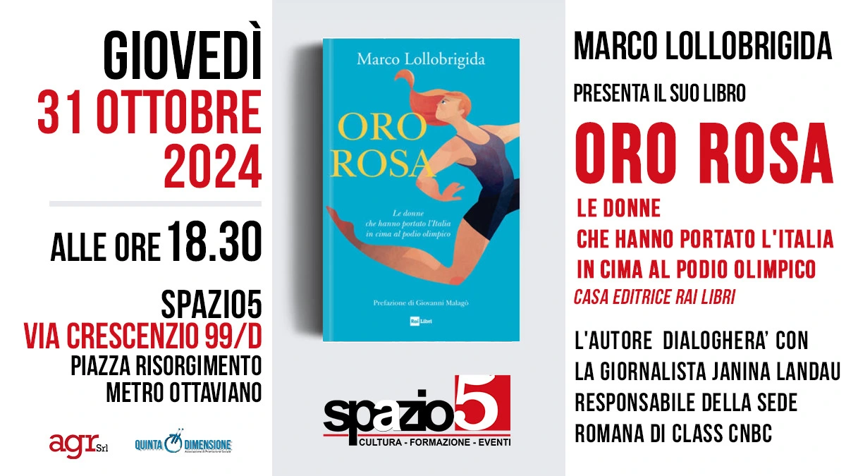 Marco Lollobrigida e le stelle dello sport: il libro “Oro Rosa” arriva a Spazio5